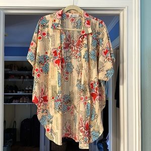 Cupshe button down swim and beach cover size L